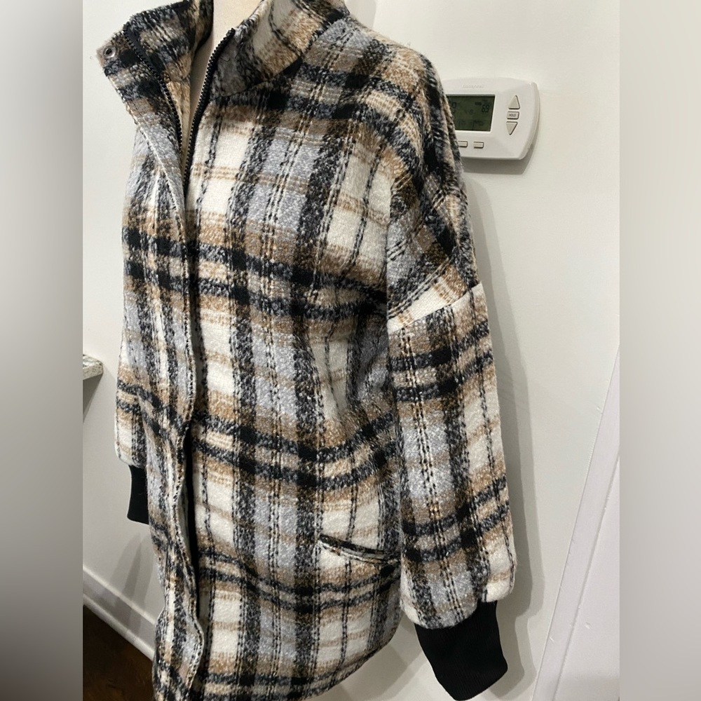 BB DAKOTA By Steve Madden Plaid Tweed Jacket/Coat - Size L - NEW - Picture 2 of 7